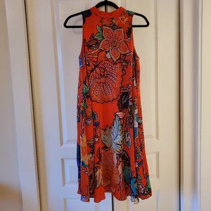 Maeve Larkhill silk Swing dress from Anthropologie; XSmall; orange